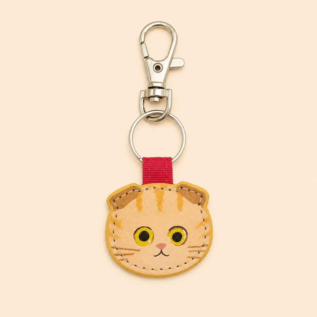 Porte-clés – ECOUTE, série petits chats (style japonais)