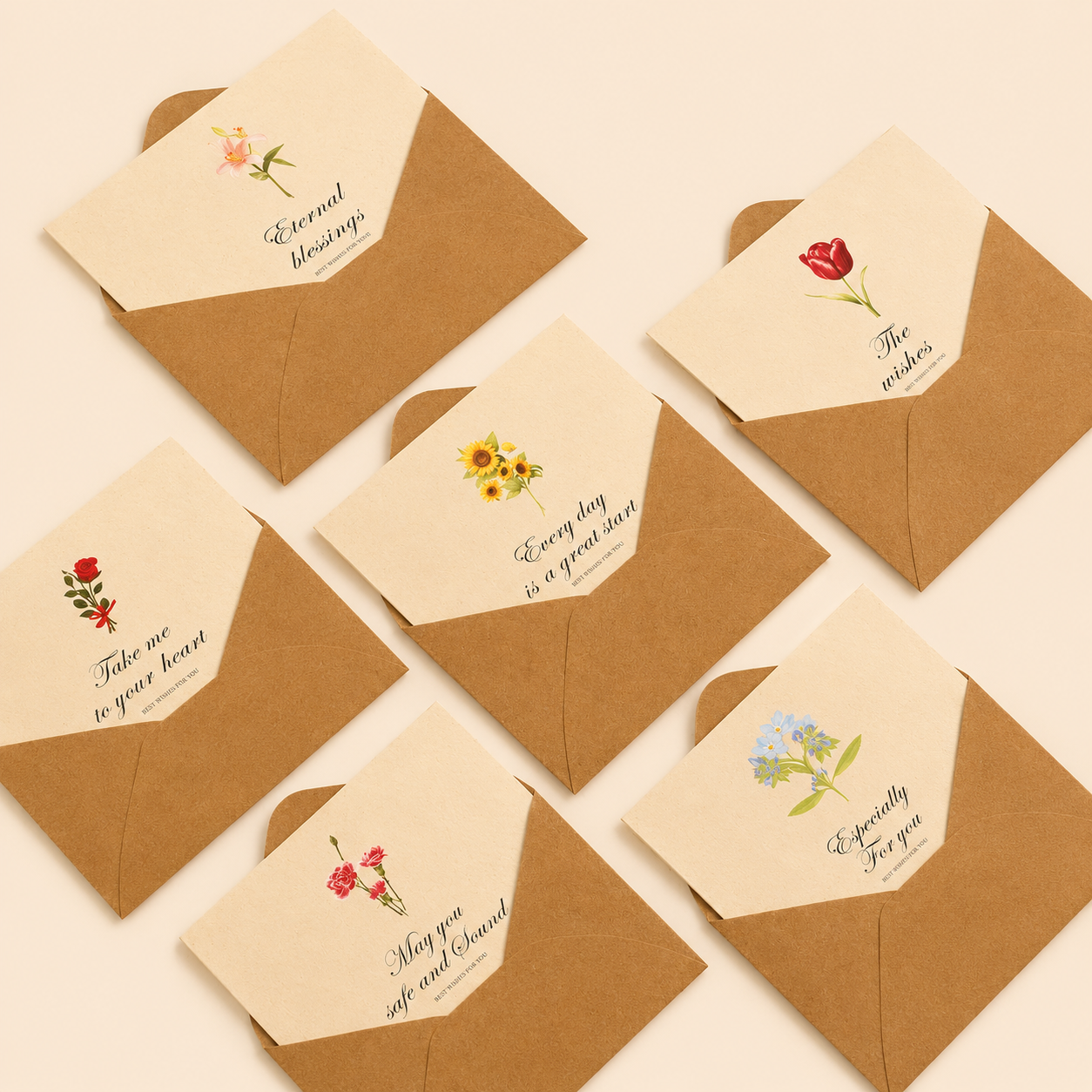 Carte de vœux – style simple et vintage