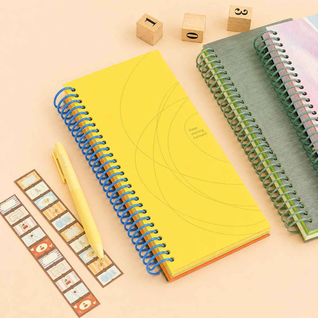 Carnet à spirale A6 – pages en couleur