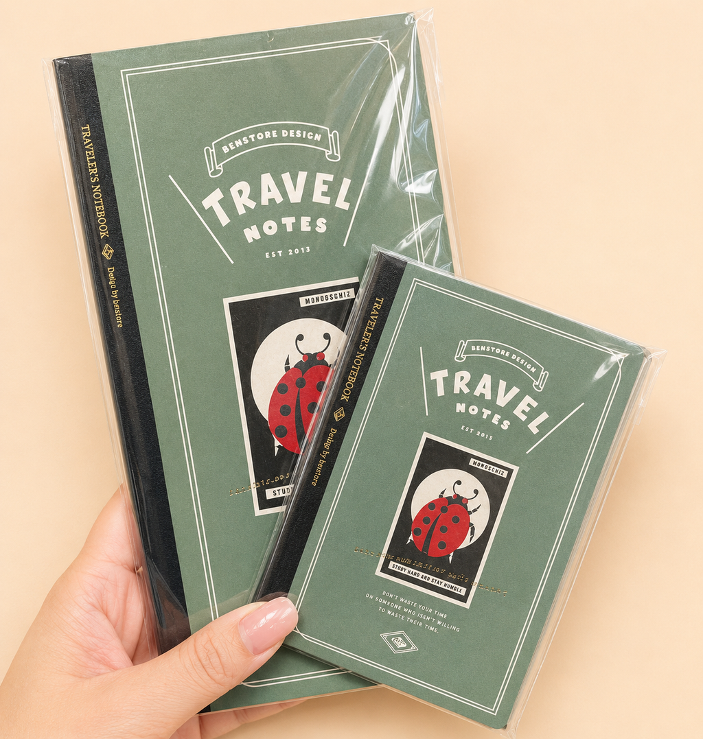 Recharges pour Traveler’s Notebook (TN) – BENSTORE, couverture huilée rétro imprimée