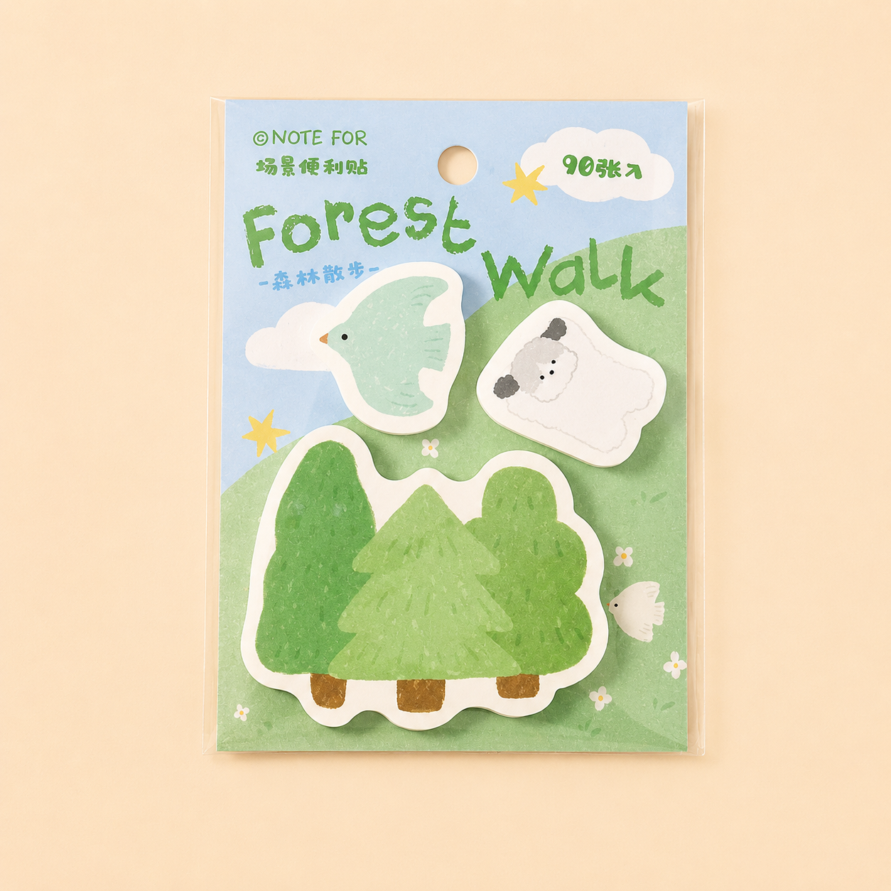Post-it – Collection “petits bonheurs”, dessins cartoon mignons, 3 modèles