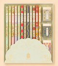 Lot de 12 crayons HB – Architecture de la Cité interdite (motifs peints)