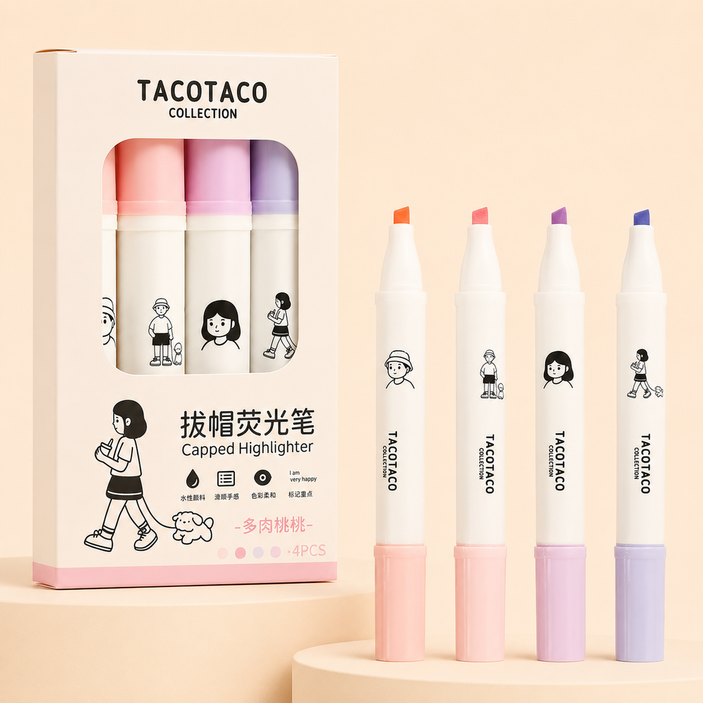 Lot de 4 surligneurs – TacoTaco