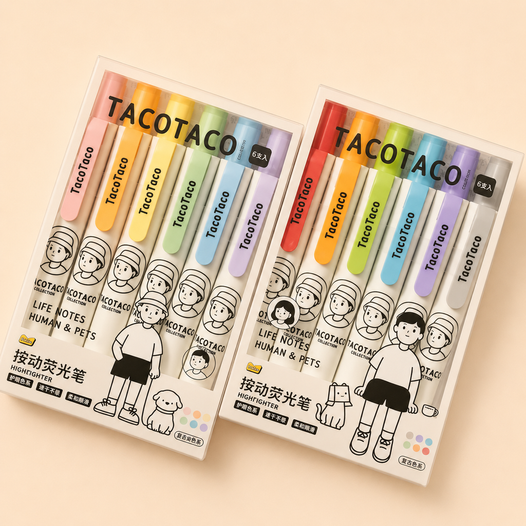 Lot de 6 surligneurs – TacoTaco