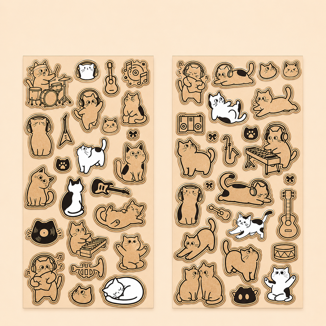 Lot de stickers – petits chats mignons