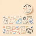 Ruban adhésif décoratif en PVC – Motifs chats et chiens, style cartoon