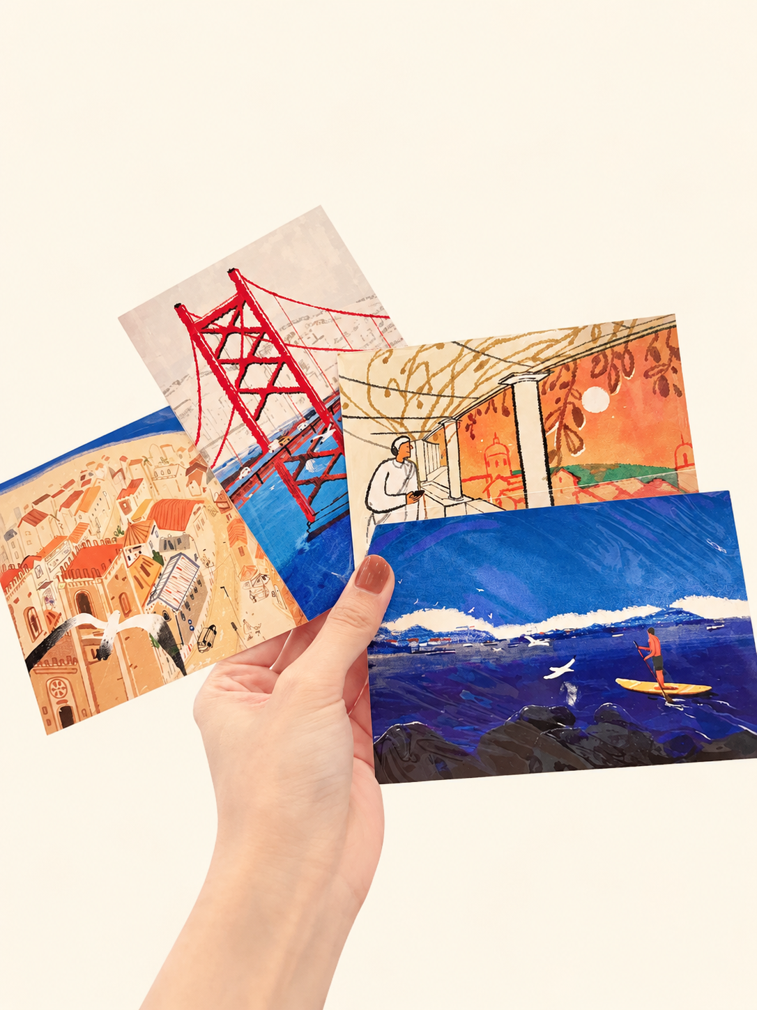 Carte postale illustrée – Collection Lisbonne – Yi Zhou (Joe)
