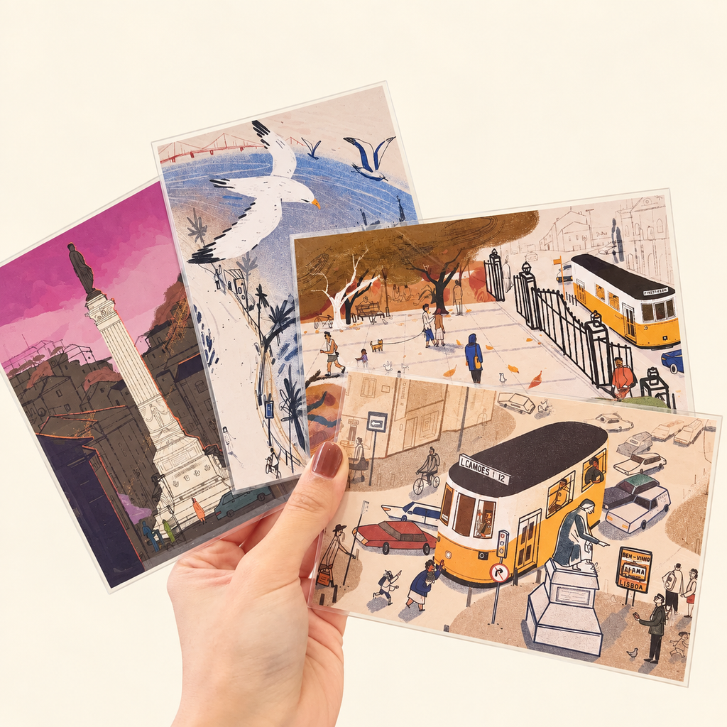 Carte postale illustrée – Collection Lisbonne – Yi Zhou (Joe)