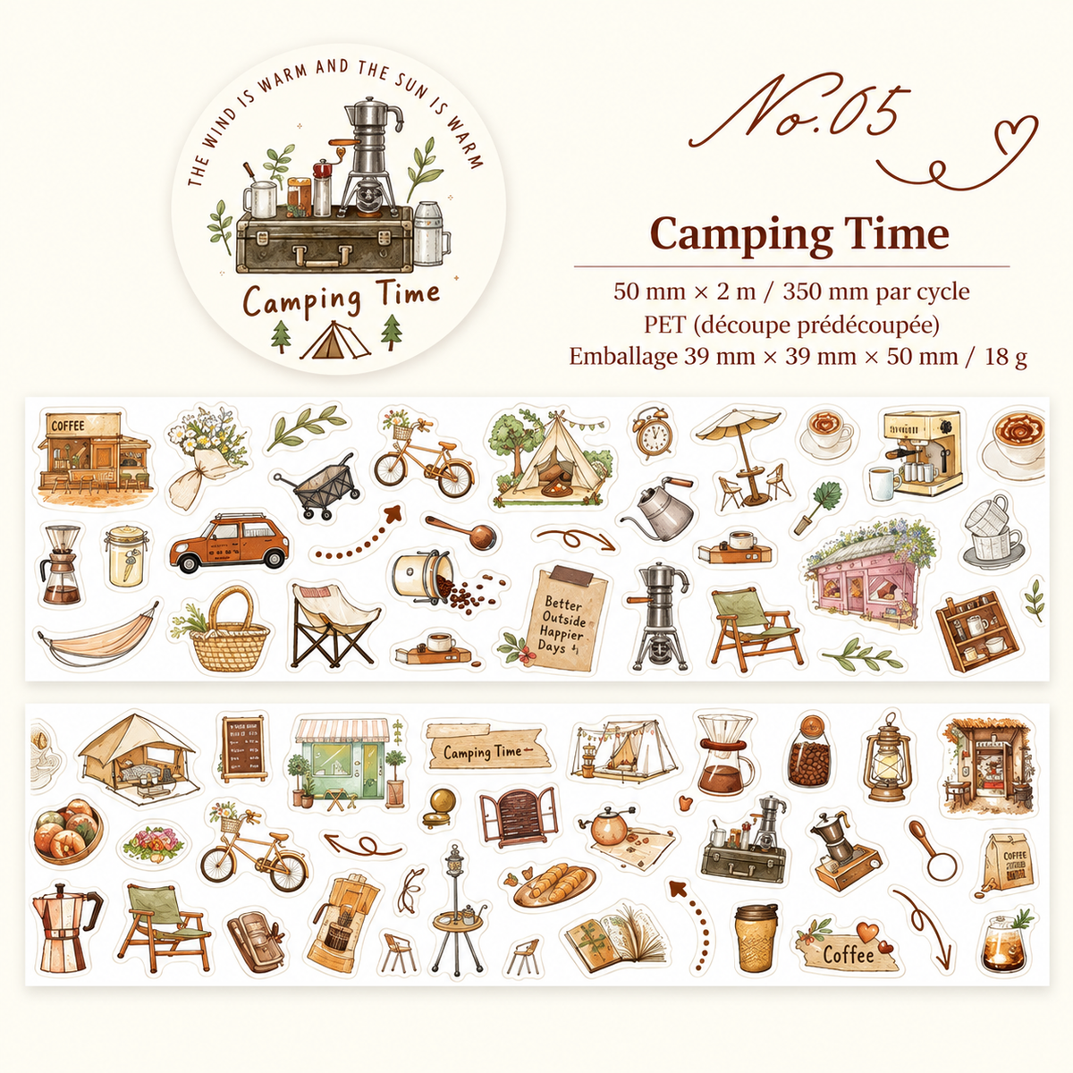 Ruban décoratif à motifs vintage – Pâtisserie & Gourmandises