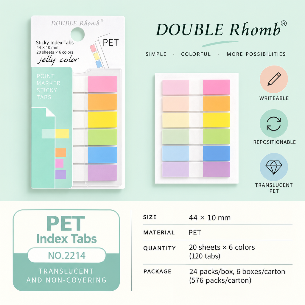 Double Rhomb – Notes et étiquettes adhésives repositionnables