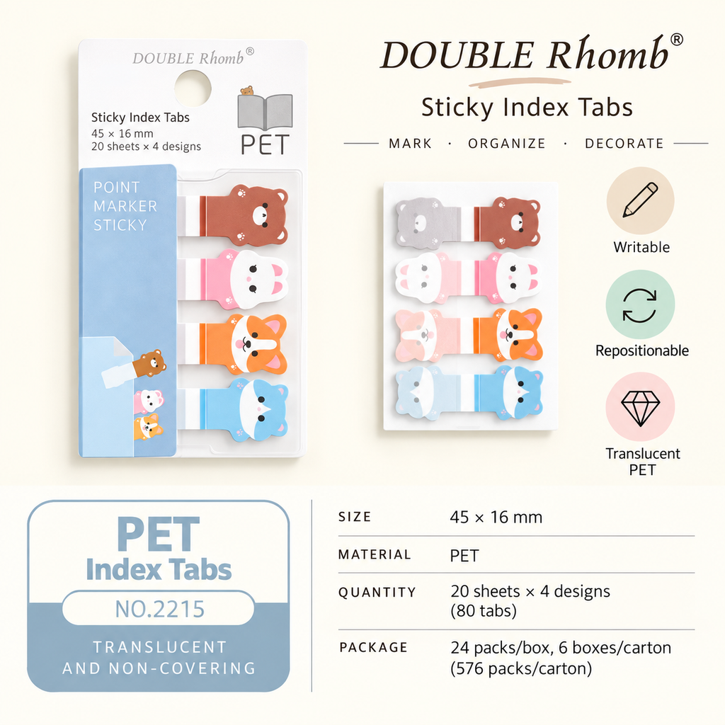 Double Rhomb – Notes et étiquettes adhésives repositionnables