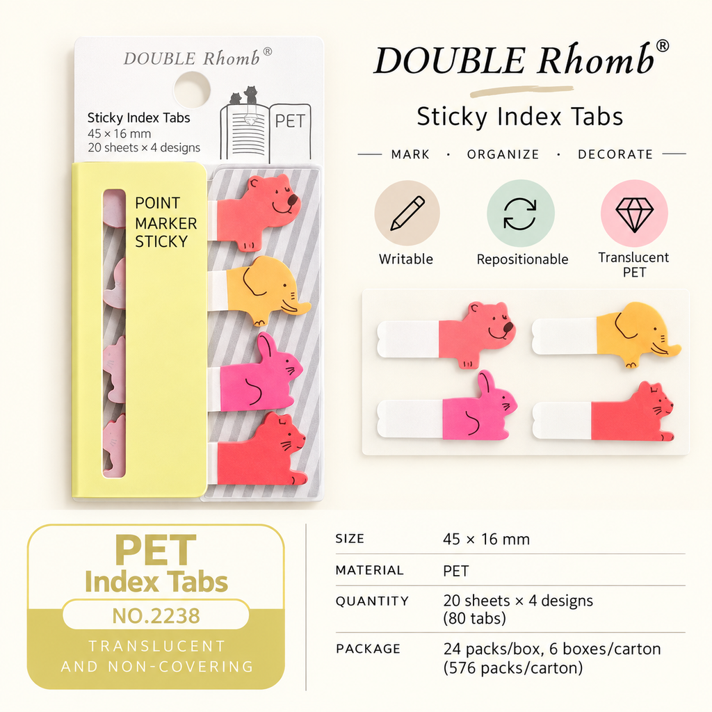 Double Rhomb – Notes et étiquettes adhésives repositionnables