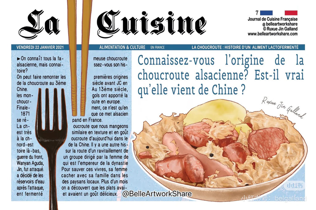 Carte postale par Belle Artwork - Journal des gourmandises françaises (1 pièce)