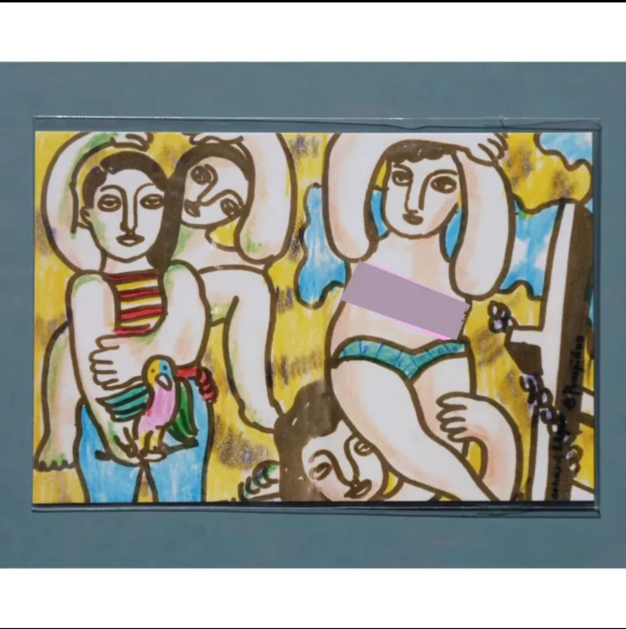 Carte postale illustré par Pi Ge Xu – Série "Musée d’art" (1 pièce)