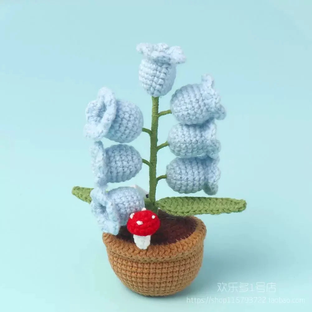 Veilleuse au crochet – muguet en laine