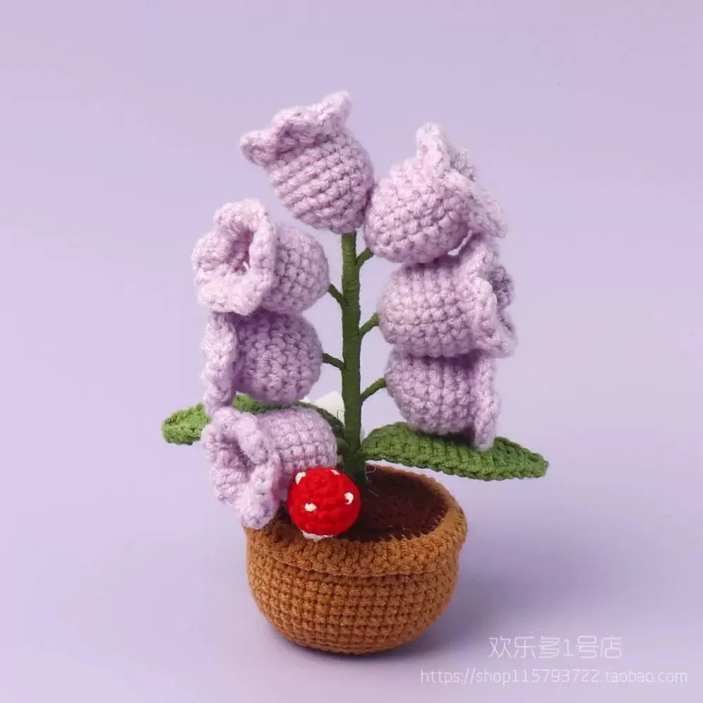 Veilleuse au crochet – muguet en laine