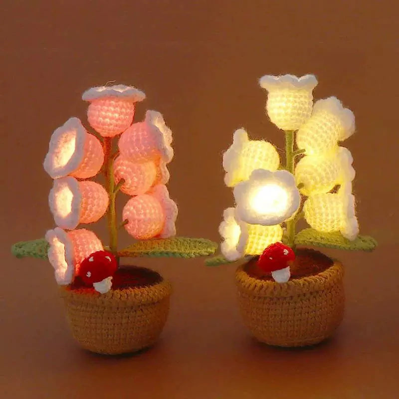 Veilleuse au crochet – muguet en laine