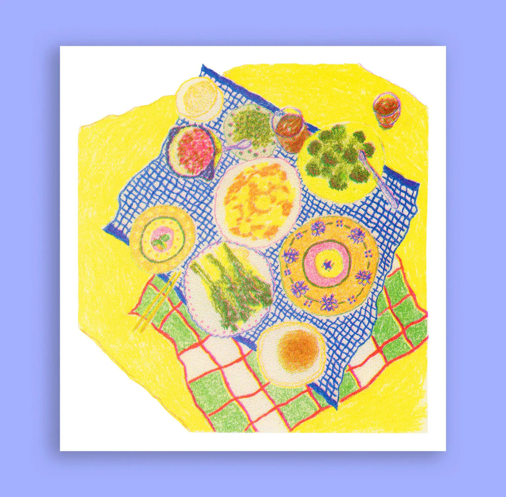 Affiche illustrée – Chici, illustration originale en risographie