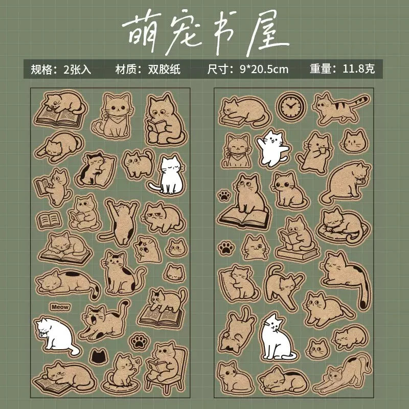 Lot de stickers – petits chats mignons