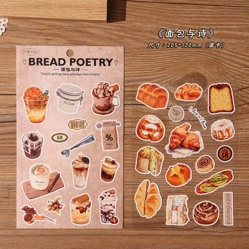 Lot de stickers – Gourmandises, desserts et pains