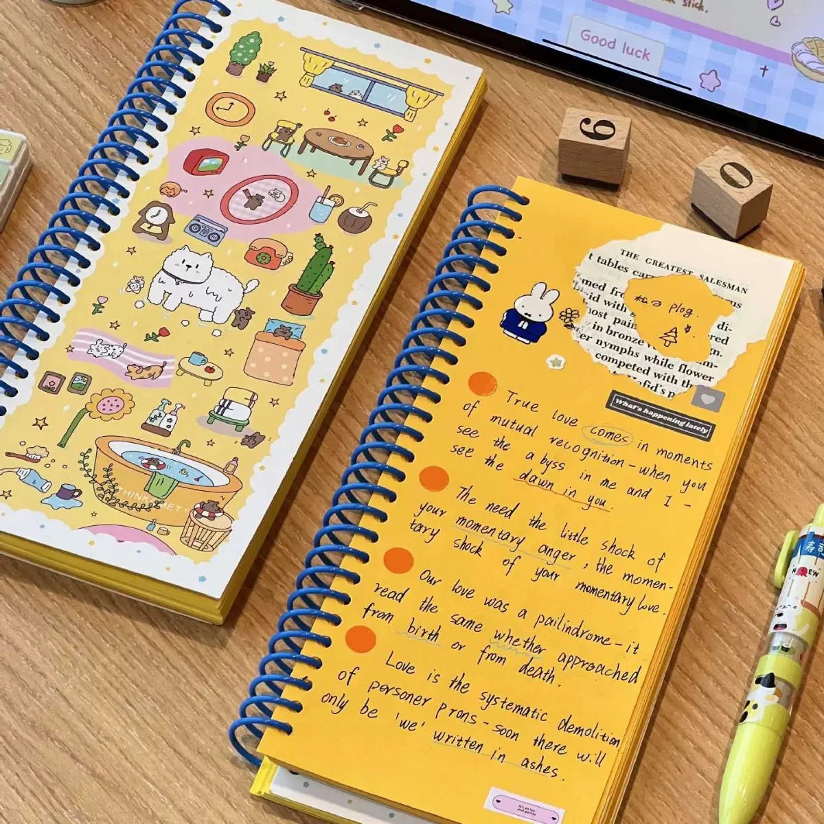 Carnet à spirale A6 – pages en couleur