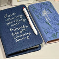 Carnet A6 en denim brodé – carnet de bullet journal, 105 × 180 mm