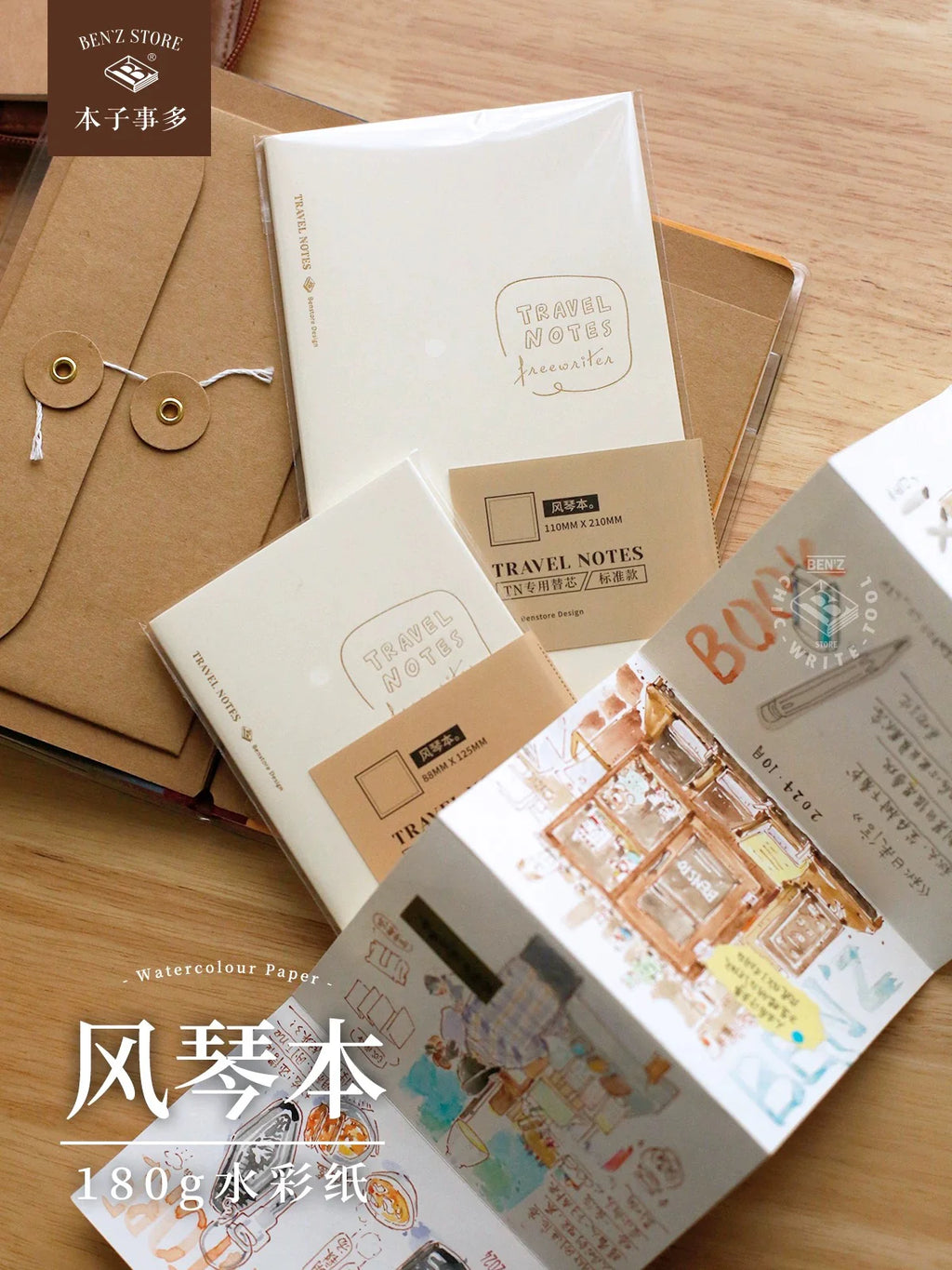Recharges pour Traveler’s Notebook (format passeport) – BENSTORE, pages de rechange