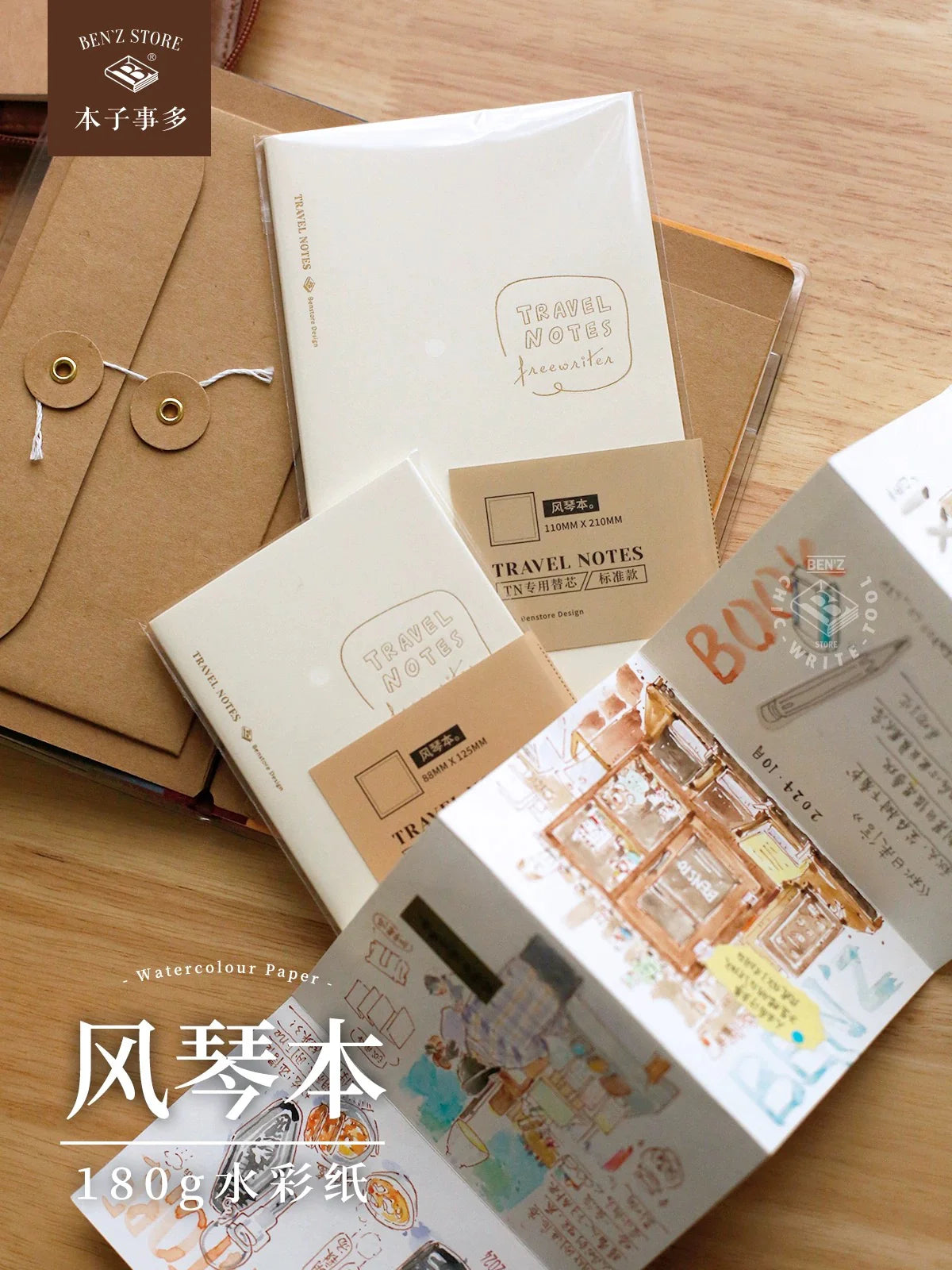 Recharges pour Traveler’s Notebook (format passeport) – BENSTORE, pages de rechange