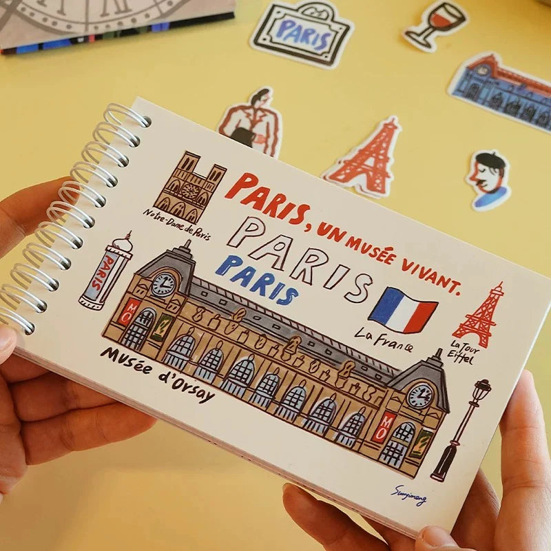 Carnet à spirale horizontal, pages en couleur – collaboration artiste Mengmeng Sun × Musée d’Orsay