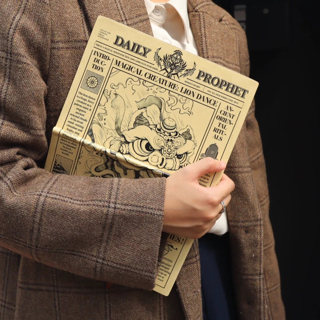 Carnet A5 style chinois – “Le vent du sud porte des nouvelles”, lion dansant (patrimoine culturel immatériel)