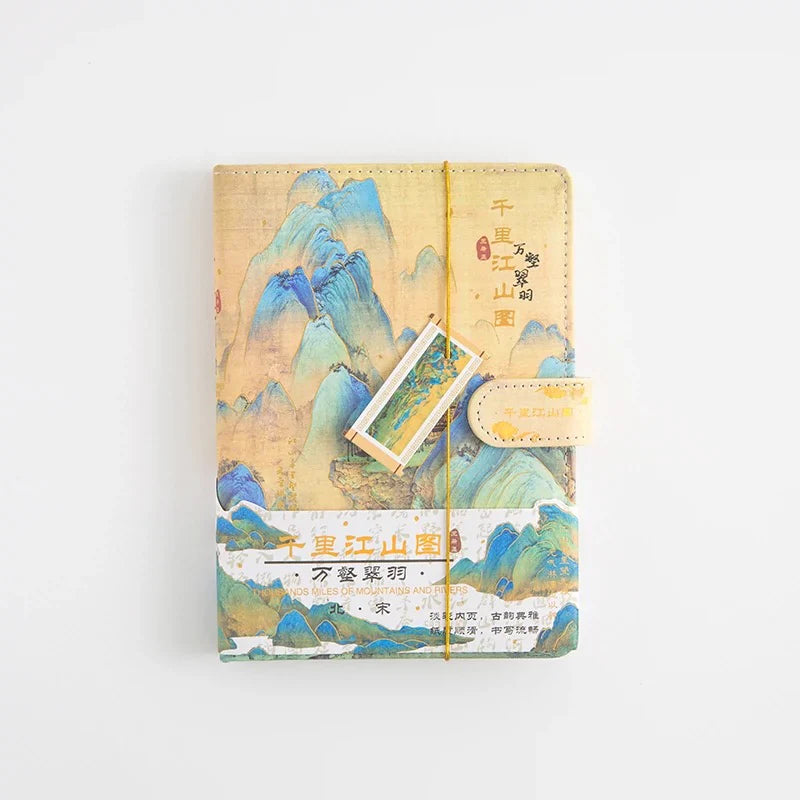 Carnet style chinois rétro – pages illustrées en couleur, création culturelle du Musée du Palais, 130 × 180 mm