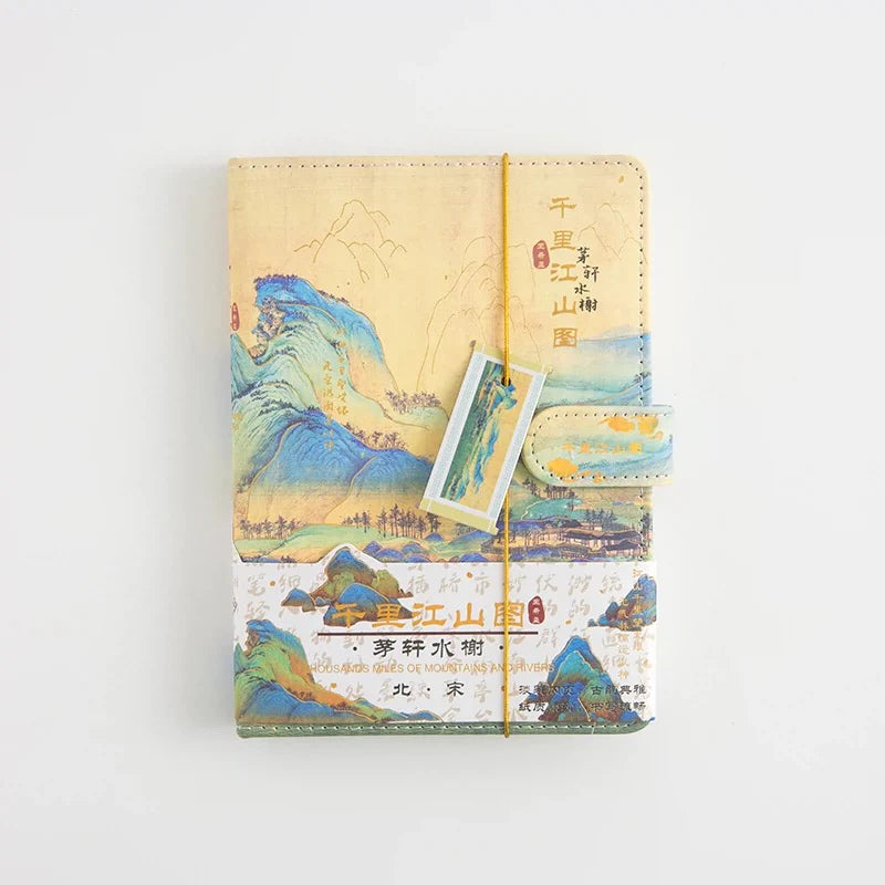 Carnet style chinois rétro – pages illustrées en couleur, création culturelle du Musée du Palais, 130 × 180 mm
