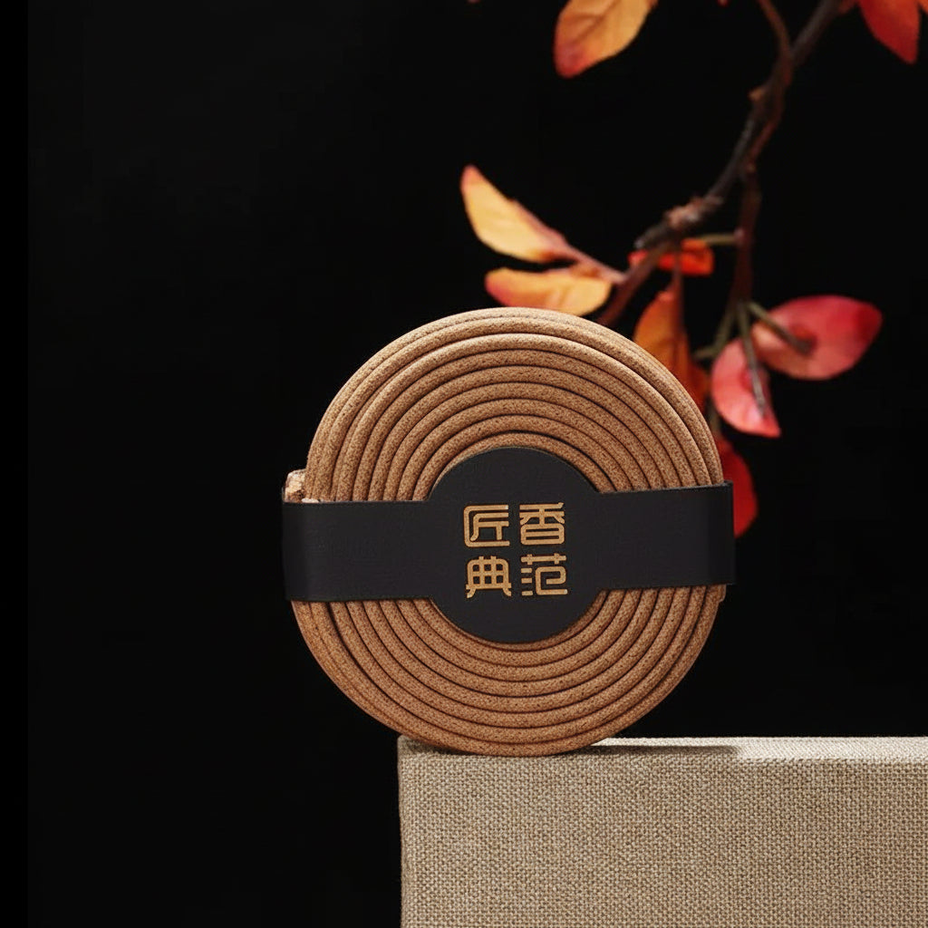 Encens en spirale – bois de santal d’Asie du Sud (santal ancien), parfum d’intérieur pour chambre