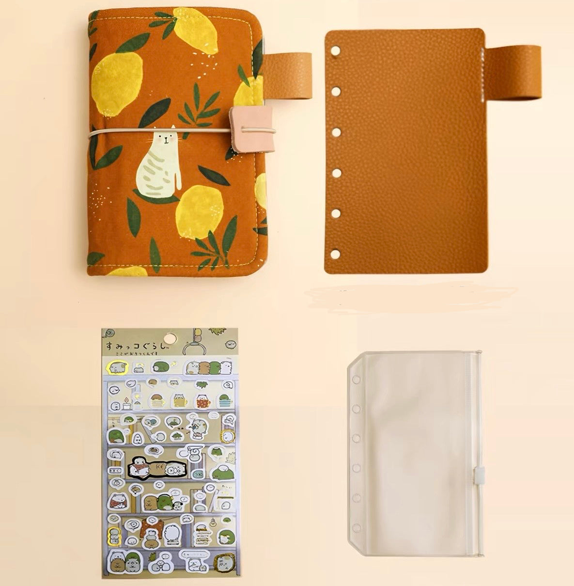 Carnet fait main à feuilles mobiles 80 × 120 mm