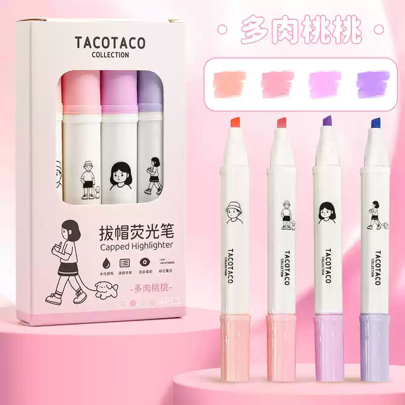 Lot de 4 surligneurs – TacoTaco