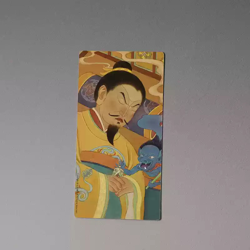 Carte postale illustrée par Si Xiang Feng Wu - Motifs folkloriques originaux (1 pièce)