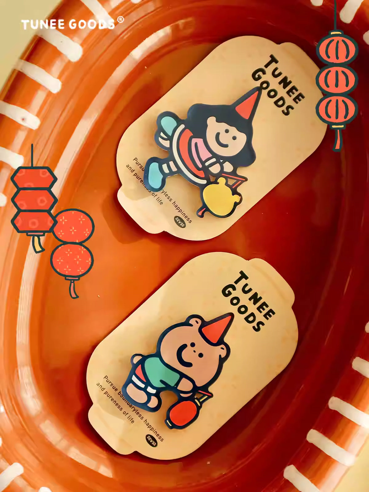 Magnet de réfrigérateur – TUNEE GOODS, lanterne porte-bonheur du Nouvel An chinois