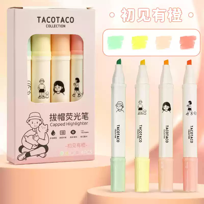 Lot de 4 surligneurs – TacoTaco