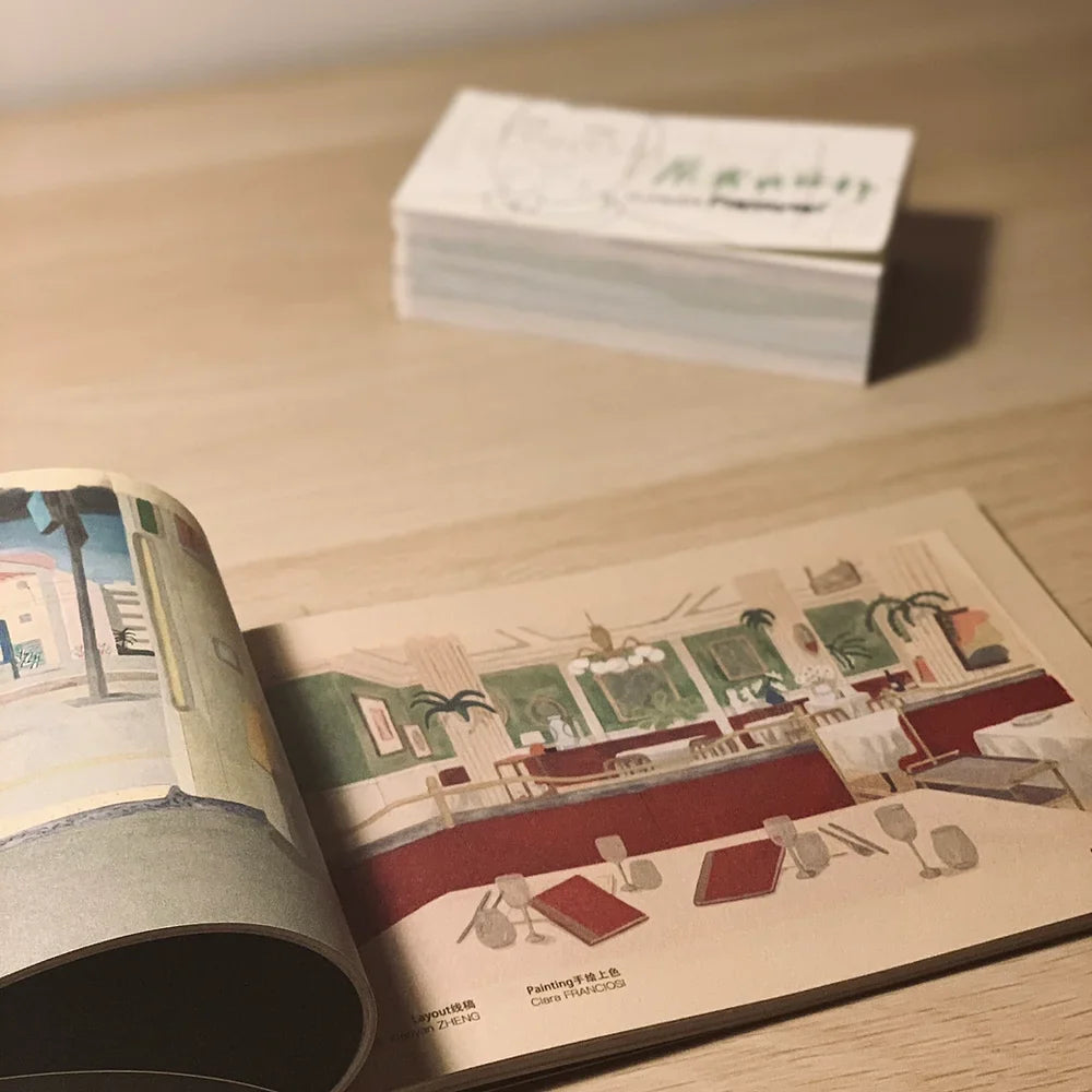 “Papayep” – artbook “Le bon moment”, coffret avec flipbook (livre à feuillets)