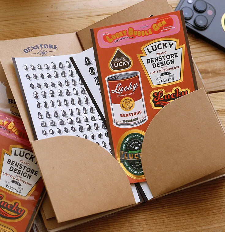 Lot de stickers par BENSTORE - rétro à thème limité, dorure à chaud