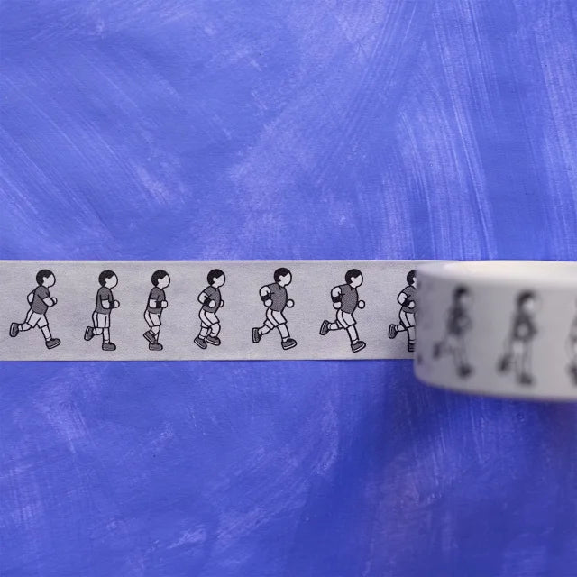 Ruban adhésif en papier par Papayep - Petits personnages en course de nuit