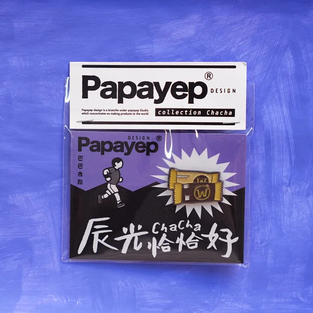 Pin par Papayep – “Le bon moment”, broche émaillée glace (design illustré)